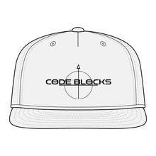 Load image into Gallery viewer, Code Blocks Snapback Cap — Retro Target Logo Hat for Coders & Gamers