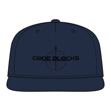 Load image into Gallery viewer, Code Blocks Snapback Cap — Retro Target Logo Hat for Coders & Gamers