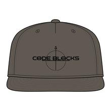 Load image into Gallery viewer, Code Blocks Snapback Cap — Retro Target Logo Hat for Coders & Gamers