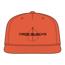 Load image into Gallery viewer, Code Blocks Snapback Cap — Retro Target Logo Hat for Coders & Gamers