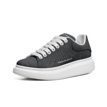 Load image into Gallery viewer, Unisex Non Slip Lace Up Faux Leather Sneakers