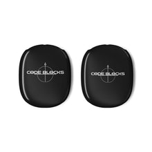 Load image into Gallery viewer, AirPod Max Case — Black "Code Blocks" Logo Protective Covers