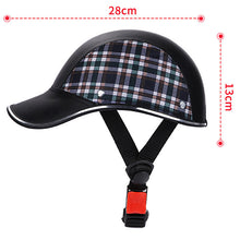 Load image into Gallery viewer, Motorcycle Helmet Summer Half Helmet Electric Car Leather Hat Men's and Women's Personality Baseball Leather Helmet