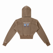 Load image into Gallery viewer, Vintage Washed Cropped Fleece Hoodie