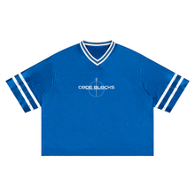 Load image into Gallery viewer, Unisex Boxy Striped Soccer Jersey