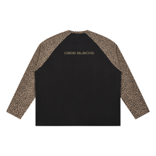 Load image into Gallery viewer, Unisex Leopard Panel Raglan Sleeve T-Shirt