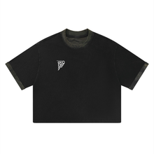 Load image into Gallery viewer, Unisex Mineral Washed Boxy Panel T-Shirt