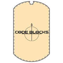 Load image into Gallery viewer, Code Blocks Dog Tag Necklace — Tactical Crosshair Pendant on Chain