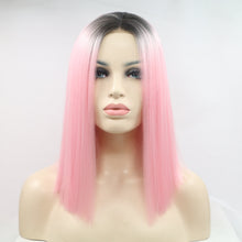Load image into Gallery viewer, 13*3" Lace Front Wigs Synthetic Mid-length Straight 12" 130% Density