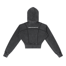 Load image into Gallery viewer, Vintage Washed Cropped Fleece Hoodie