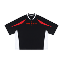 Load image into Gallery viewer, Unisex Oversized Color Block V-Neck T-Shirt