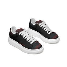 Load image into Gallery viewer, Unisex Non Slip Lace Up Faux Leather Sneakers