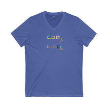 Load image into Gallery viewer, Unisex Jersey Short Sleeve V-Neck Tee