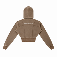Load image into Gallery viewer, Vintage Washed Cropped Fleece Hoodie