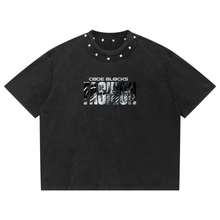 Load image into Gallery viewer, Unisex Washed Boxy Studded T-Shirt