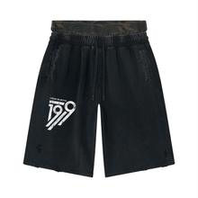 Load image into Gallery viewer, Unisex Vintage Wash Distressed Wide Leg Shorts