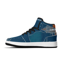 Load image into Gallery viewer, Children High-Top Synthetic Leather Sneakers