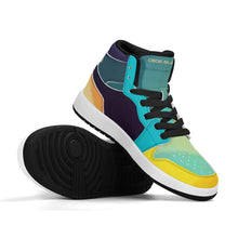 Load image into Gallery viewer, Children High-Top Synthetic Leather Sneakers