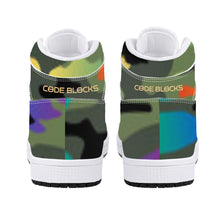 Load image into Gallery viewer, D16 High-Top Synthetic Leather Sneakers - White