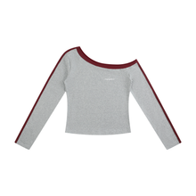 Load image into Gallery viewer, Women’s Color Block Off-the-Shoulder T-Shirt