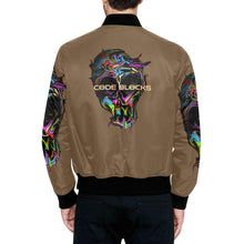 Load image into Gallery viewer, Men's All Over Print Quilted Bomber Jacket(Model H33)