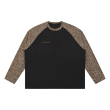 Load image into Gallery viewer, Unisex Leopard Panel Raglan Sleeve T-Shirt