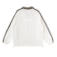 Load image into Gallery viewer, Contrast Striped Lapel Collar Sweatshirt