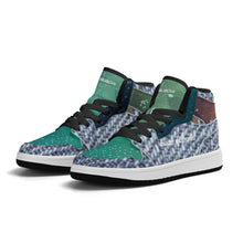 Load image into Gallery viewer, Children High-Top Synthetic Leather Sneakers