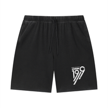 Load image into Gallery viewer, Unisex Vintage Wash Sunfade Waffle Raw Hem Shorts