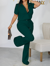 Load image into Gallery viewer, Zipper Jacket &Flared Trousers Two-Piece Set
HWUBKQ2MV6