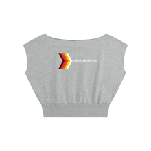 Load image into Gallery viewer, Women’s Boatneck Raw Edge Crop T-Shirt
