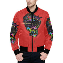 Load image into Gallery viewer, Men's All Over Print Quilted Bomber Jacket(Model H33)
