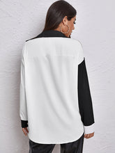 Load image into Gallery viewer, Contrast Dropped Shoulder Long Sleeve Shirt