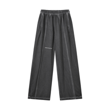Load image into Gallery viewer, Unisex Vintage Wash Wide Leg Mesh Sweatpants