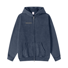 Load image into Gallery viewer, Streetwear Acid Washed Zip Fleece Hoodie Jacket - 360 GMS