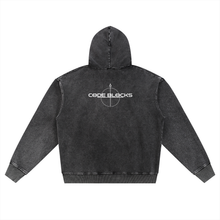 Load image into Gallery viewer, Snow Wash Oversized Zip-Up Hoodie