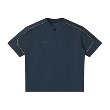 Load image into Gallery viewer, Unisex Oversized Piping Henley T-Shirt