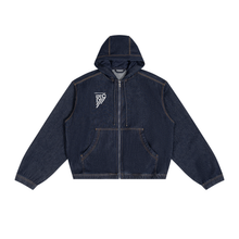 Load image into Gallery viewer, Men's Boxy Vintage Wash Hooded Denim Jacket