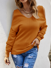 Load image into Gallery viewer, V-Neck Off-The-Shoulder Knit Sweater
HFLHHS5SZT