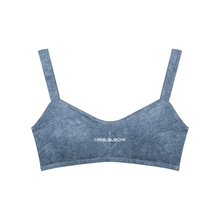 Load image into Gallery viewer, Women's Faux Denim Sports Bra
