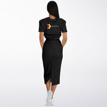 Load image into Gallery viewer, Athletic Cropped Short Sleeve Sweatshirt and Long Pocket Skirt Set – AOP