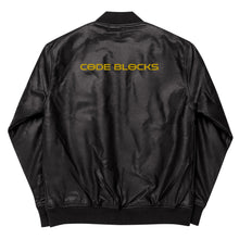Load image into Gallery viewer, Leather Bomber Jacket