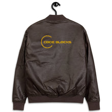 Load image into Gallery viewer, Leather Bomber Jacket