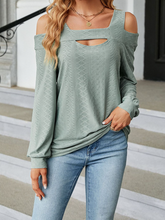 Load image into Gallery viewer, Loose-fit Off Shoulder Long Sleeve T-shirt Women's Top HWWNKKYBN3