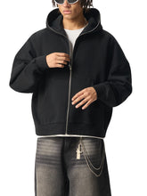 Load image into Gallery viewer, Fleeced Full-Zip Boxy Hoodie