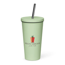 Load image into Gallery viewer, Insulated tumbler with a straw