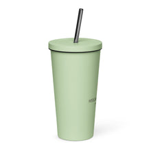 Load image into Gallery viewer, Insulated tumbler with a straw