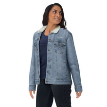 Load image into Gallery viewer, Unisex denim sherpa jacket