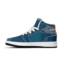 Load image into Gallery viewer, Children High-Top Synthetic Leather Sneakers