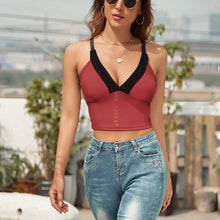 Load image into Gallery viewer, Ladies V-Neck Slim Fit Camisole Top